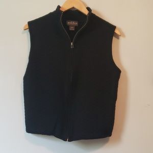 Woolrich Sleeveless Black Zipper Up Vest